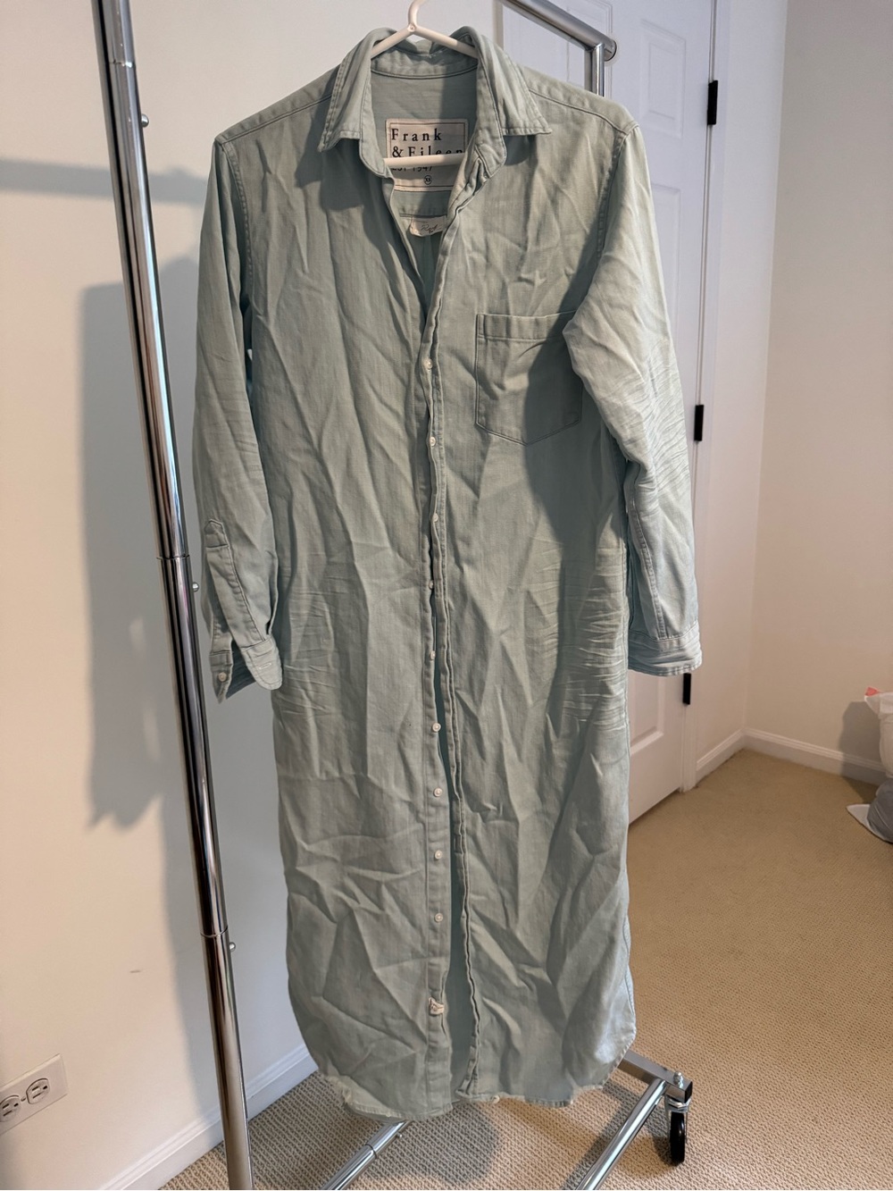 Frank & Eileen Rory Shirt Dress in Light  Chambray - Picture 3 of 4